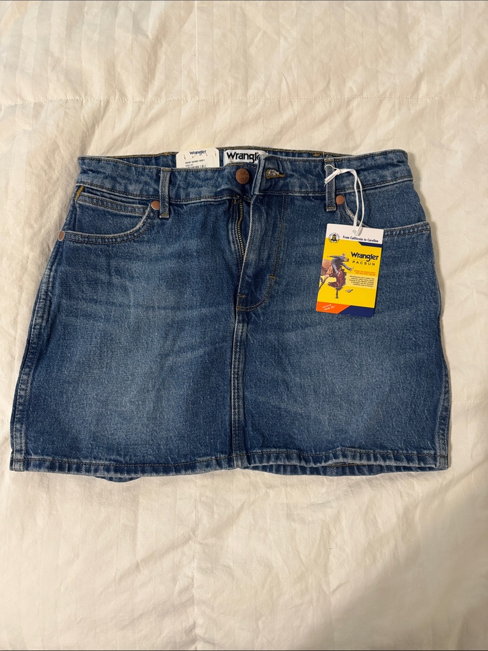 Wrangler Blue Denim Mini Skirt with Tag